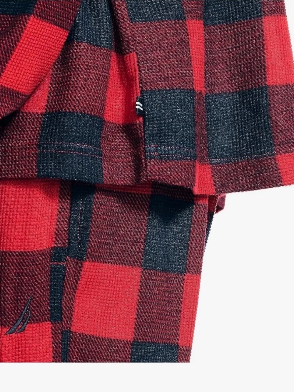 Nautica Men's PJ Set - Red & Navy Buffalo Check XL
